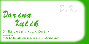 dorina kulik business card